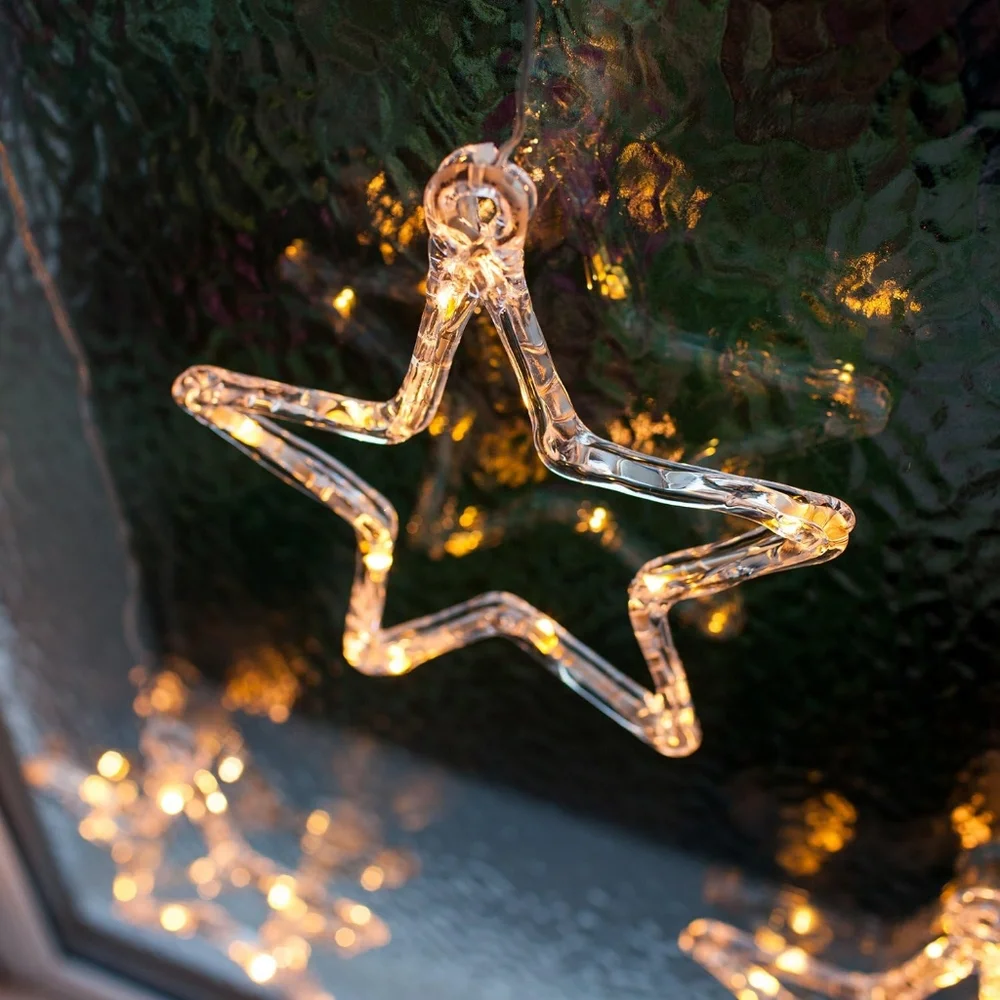 LED Christmas Hanging Star Lights (batteries)